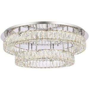 Monroe 2 Light 30 inch Chrome Flush Mount Ceiling Light