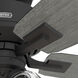 Gatlinburg 44 inch Matte Black with Dark Gray Oak/Matte Black Blades Ceiling Fan