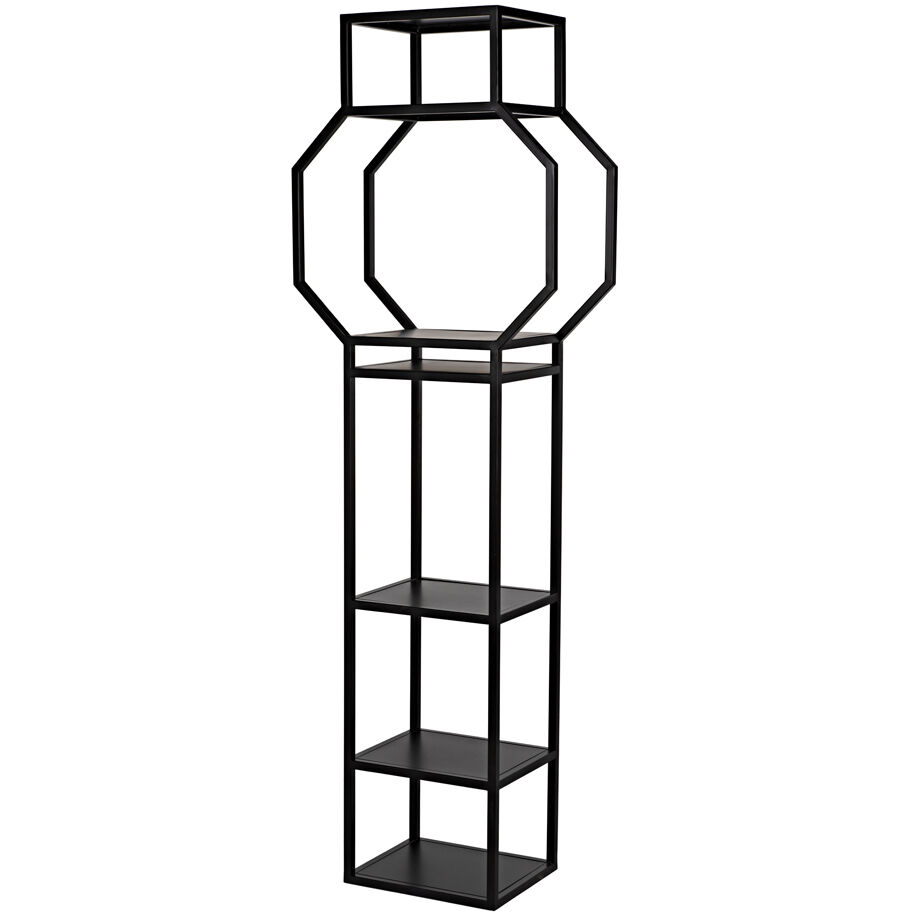 Downtown B Matte Black Bookcase