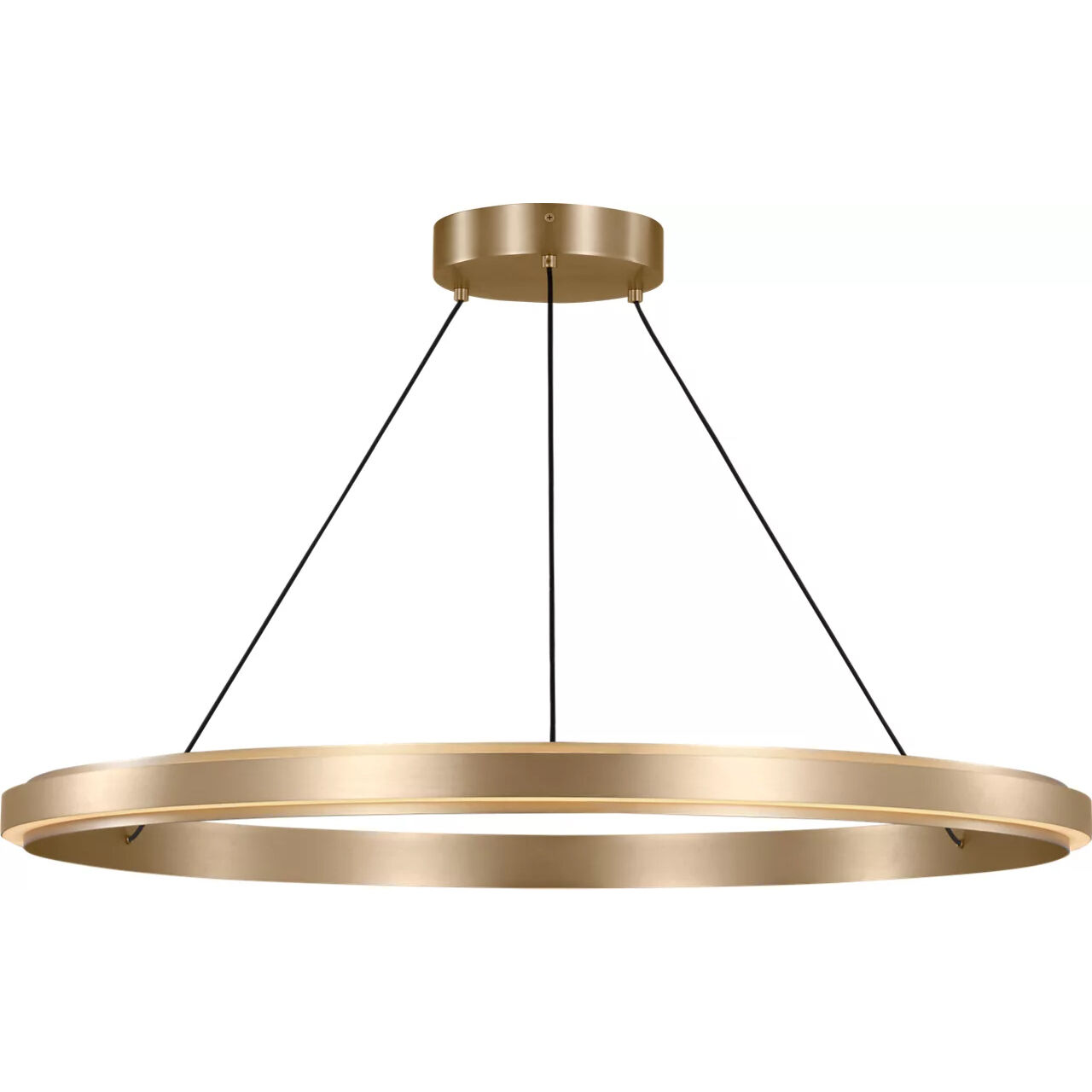 Aro LED 36 inch Satin Brass Chandelier Ceiling Light