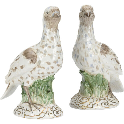 Terns White/Cream and Brown Figurines, Pair