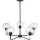 Boman 5 Light 28 inch Matte Black Chandelier Ceiling Light