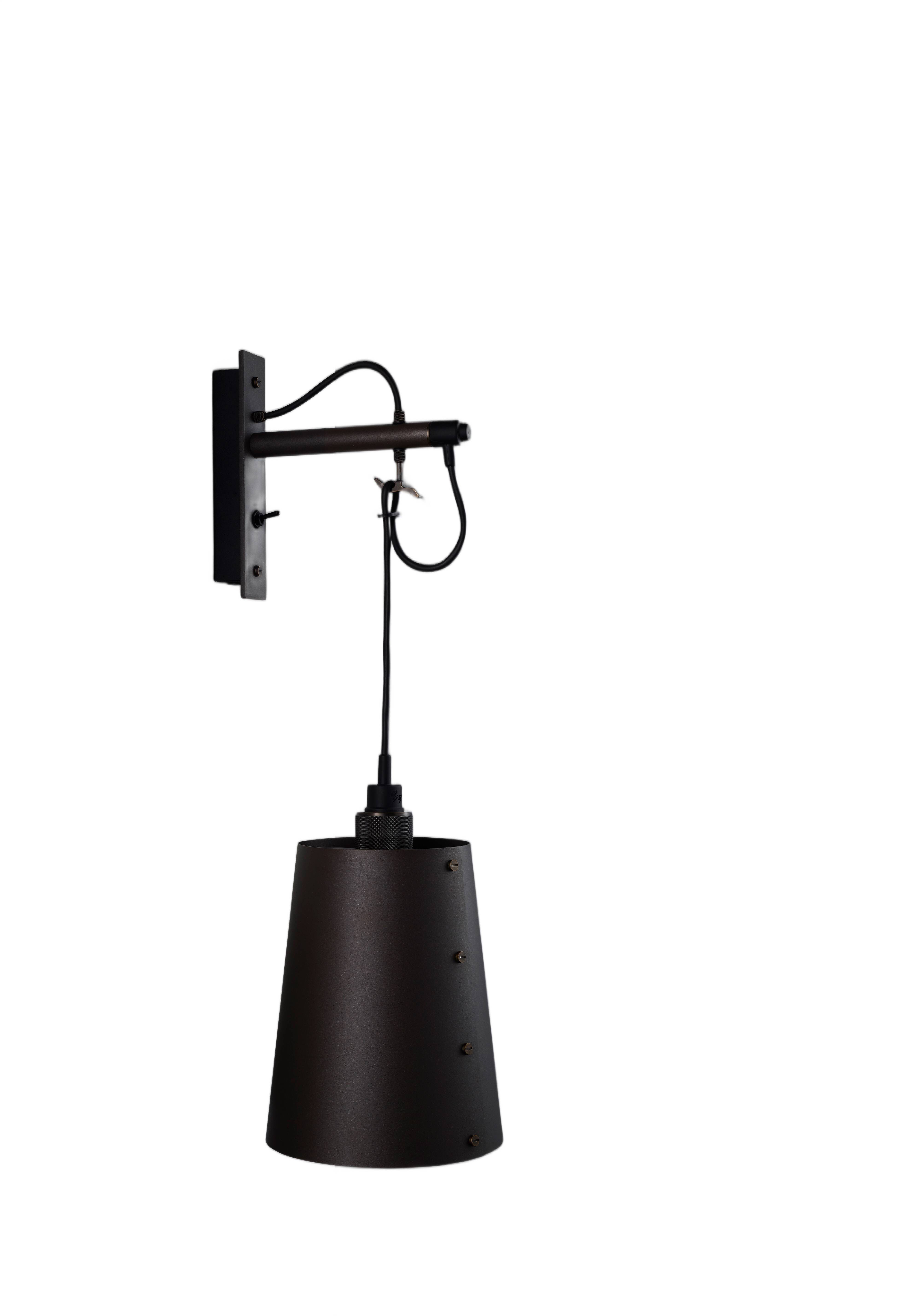 Hooked Wall Light in Graphite / Smoked Bronze