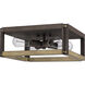 Finn 4 Light 15 inch Rustic Black Flush Mount Ceiling Light