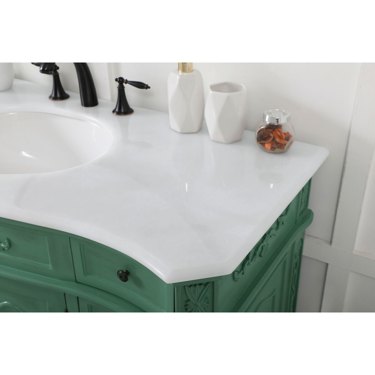 Danville 48 X 21 X 36 inch Vintage Mint Vanity Sink Set