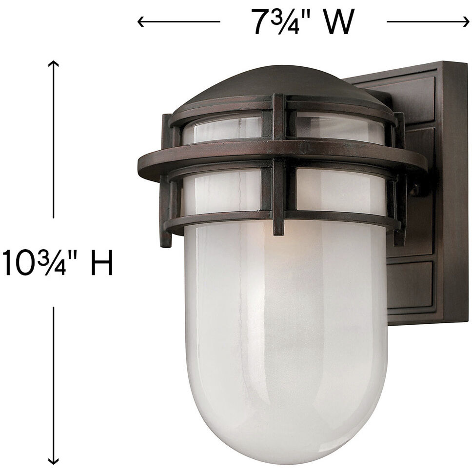 Reef Outdoor Wall Mount Lantern in Victorian Bronze, Small