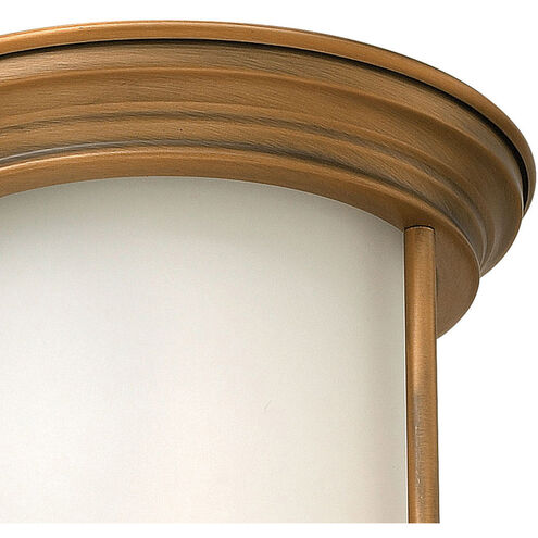 Hadley 1 Light 8 inch Brushed Bronze Flush Mount Ceiling Light in Etched Opal