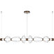 Bolla LED 72.6 inch Burnished Bronze Linear Chandelier Ceiling Light in Clear, Mandrel