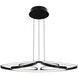 Klover LED 32 inch Black Pendant Ceiling Light in 3000K, dweLED