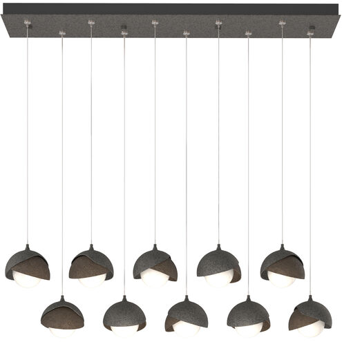 Brooklyn 10 Light 44.5 inch Natural Iron and Ink Pendant Ceiling Light