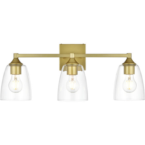 Gianni 3 Light 24 inch Brass Bath Sconce Wall Light