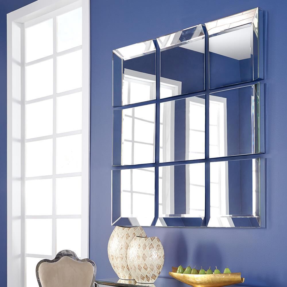 Grid 19 X 19 inch Mirrored Wall Mirror 