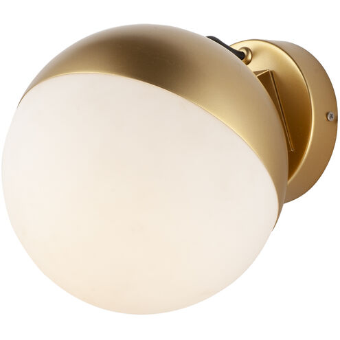 Half Moon LED 7.75 inch Metallic Gold Wall Sconce Wall Light