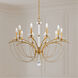 Priscilla 10 Light Heirloom Gold Chandelier Ceiling Light in Bronze Pearl, Adjustable Height