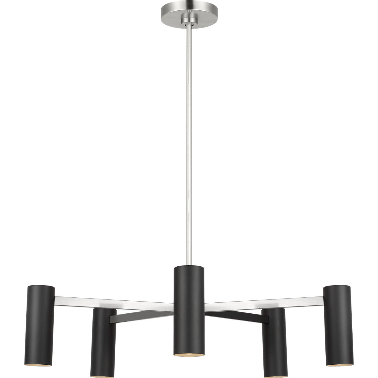Zentro 5 Light 29 inch Brushed Nickel Chandelier Ceiling Light in Incandescent