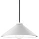 Radiance Collection 1 Light 11.75 inch Gloss White with Brushed Nickel Pendant Ceiling Light