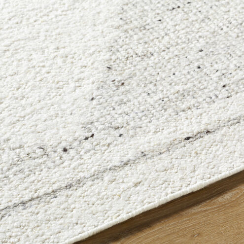 Peru 108 X 72 inch Light Silver / Off-White / Silver / Slate Handmade Rug in 6 x 9