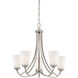 Overland Park 5 Light 26 inch Brushed Nickel Chandelier Ceiling Light 