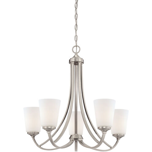 Overland Park 5 Light 26 inch Brushed Nickel Chandelier Ceiling Light