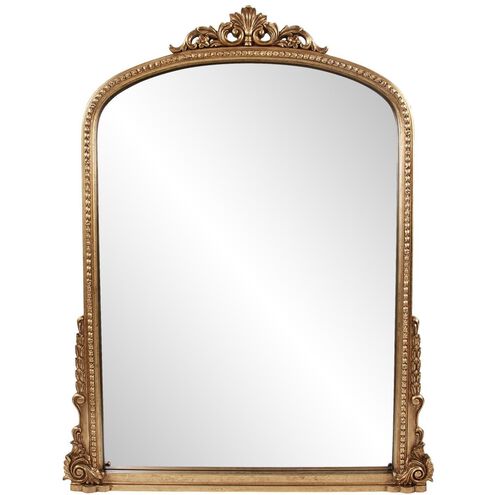 Germaine 54 X 42.13 inch Antique Gold Mantel Mirror