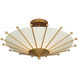 Epoch LED 26 inch Contemporary Gold Leaf Semi-Flush Mount Ceiling Light