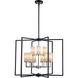 Transformation 9 Light 27 inch Black and Polished Chrome Pendant Ceiling Light
