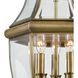 Ashford 3 Light 12 inch Antique Brass Outdoor Pendant