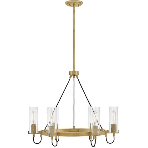 Ryden 6 Light 28 inch Heritage Brass Chandelier Ceiling Light