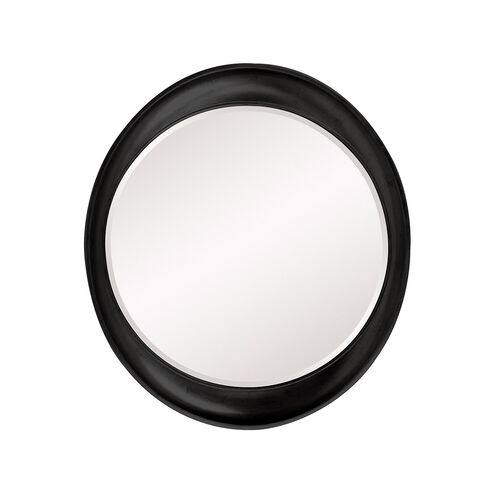 Ellipse 39 X 35 inch Glossy Black Wall Mirror