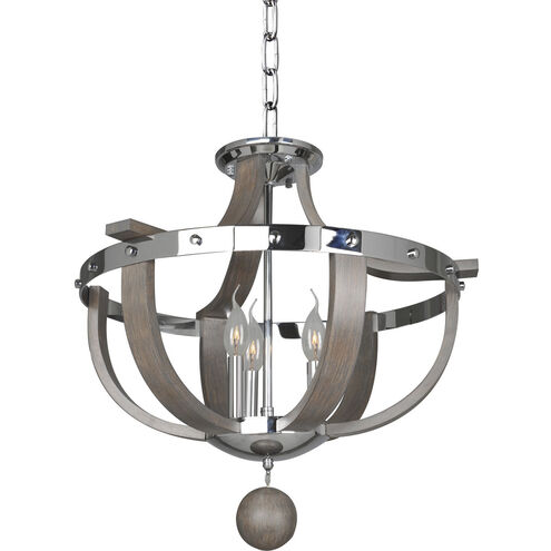 Sharlow 3 Light 20 inch Chrome Semi Flush Mount Ceiling Light