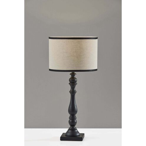 Zeek 27.75 inch 100.00 watt Black Wood Table Lamp Portable Light