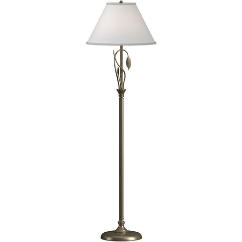 Forged Leaves and Vase 56 inch 150 watt Soft Gold Floor Lamp Portable Light in Natural Anna