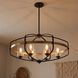 Kirkland 6 Light 32 inch English Bronze and Warm Brass Linear Chandelier Ceiling Light