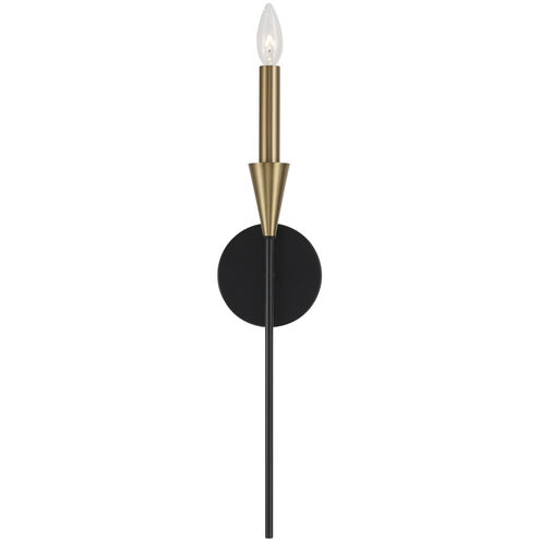 Avant 1 Light 5 inch Aged Brass and Black Sconce Wall Light
