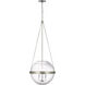 Marie Flanigan Reese LED 18.25 inch Polished Nickel Globe Pendant Ceiling Light