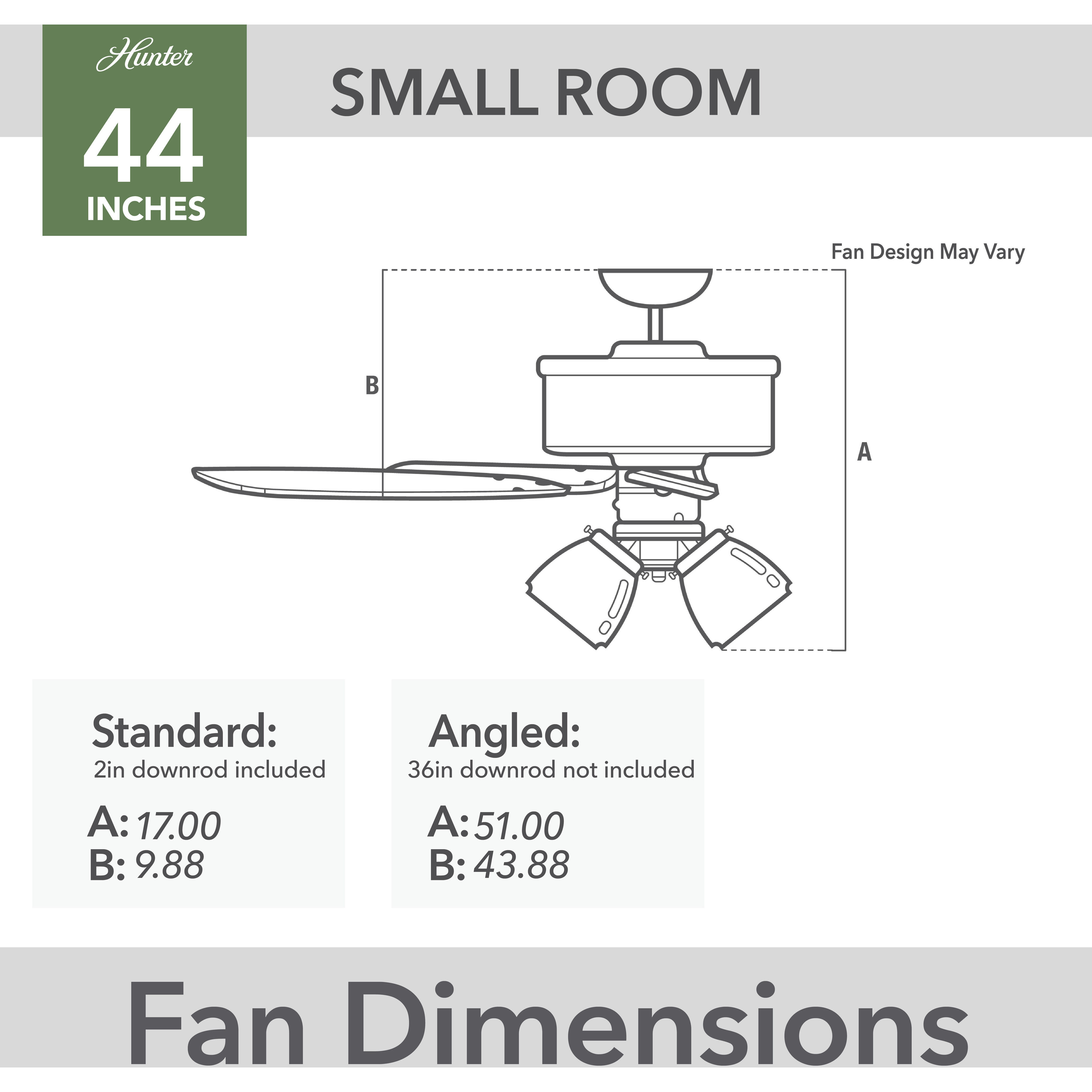 Swanson 44 inch Matte Black with Matte Black/Light Gray Oak Blades Ceiling Fan