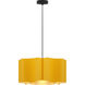 Paulina 1 Light 19.8 inch Black Pendant Ceiling Light in Yellow/Ash, 20 in, WEP Collection
