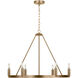 Mirla LED 28 inch Satin Brass Chandelier Ceiling Light