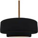 Radiance Collection - Tier Pendant Ceiling Light in Brushed Brass, Dedicated LED, Black Cord, Gloss Black, 14.5W x 5.25H, Form+Finish+Function