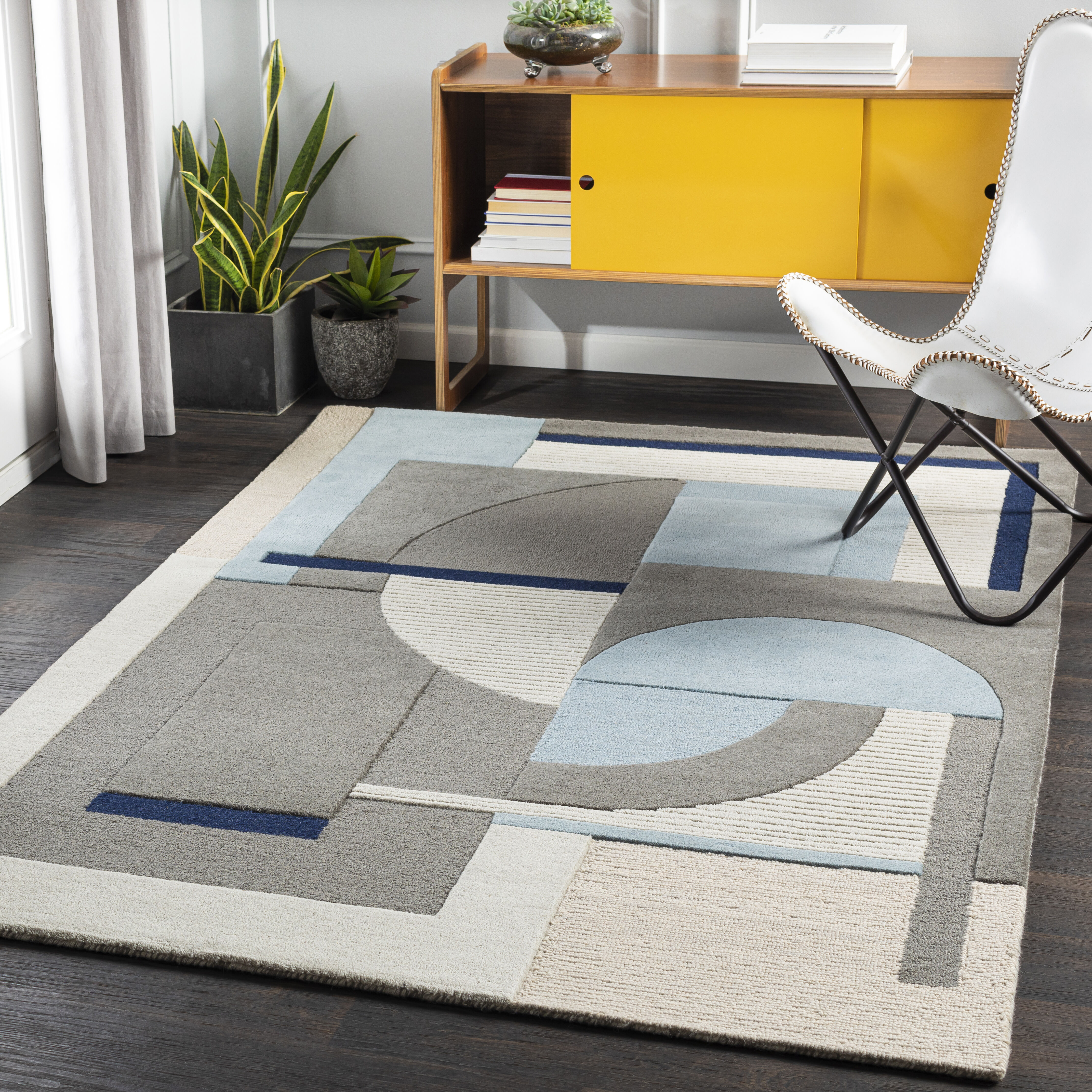 Brooklyn 36 X 24 inch Pale Blue Rug in 2 x 3, Rectangle