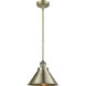 Franklin Restoration Briarcliff LED 10 inch Antique Brass Mini Pendant Ceiling Light, Franklin Restoration