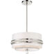 Sutton 3 Light 18.38 inch Polished Nickel Semi Flush And Pendant Ceiling Light