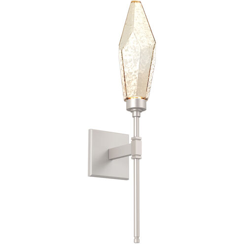 Rock Crystal LED 4.5 inch Beige Silver Indoor Sconce Wall Light in 3000K LED, Metallic Beige Silver, Chilled Amber, Belvedere