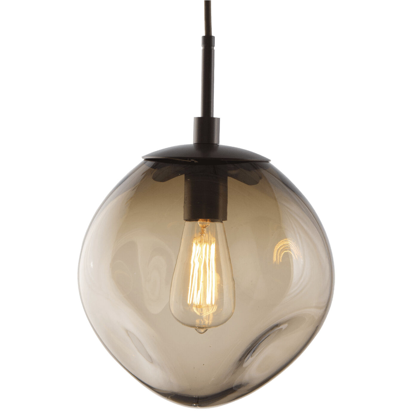 Aster Incandescent 5 Light Flat Bronze Chandelier Ceiling Light, Round Multi-Port