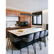 Hudson LED 45 inch Matte Black Linear Chandelier Ceiling Light