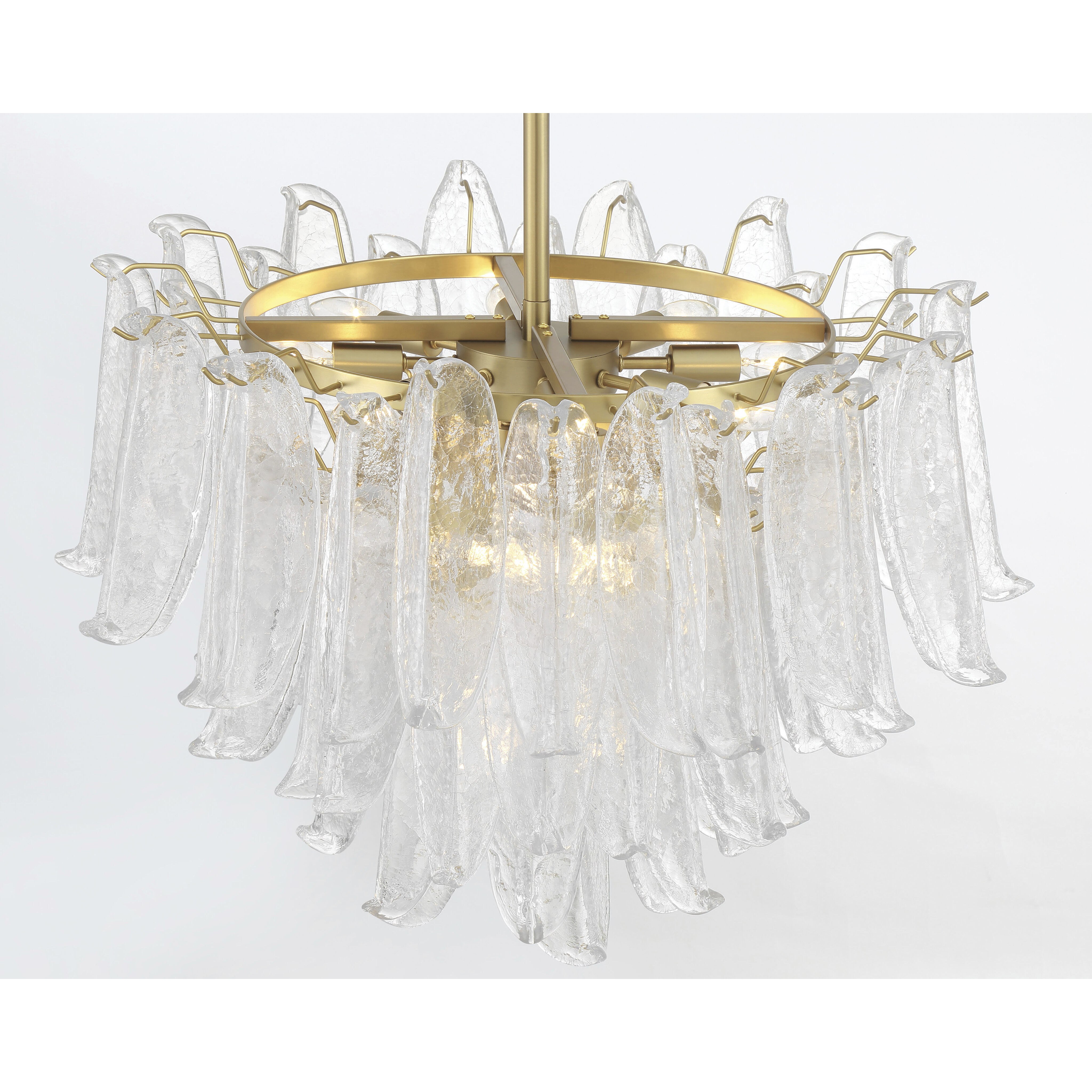 Regent 13 Light 28.25 inch Legacy Brass Chandelier Ceiling Light in Clear Crackled Glass