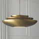 Gia 4 Light 29.5 inch Aged Brass Pendant Ceiling Light