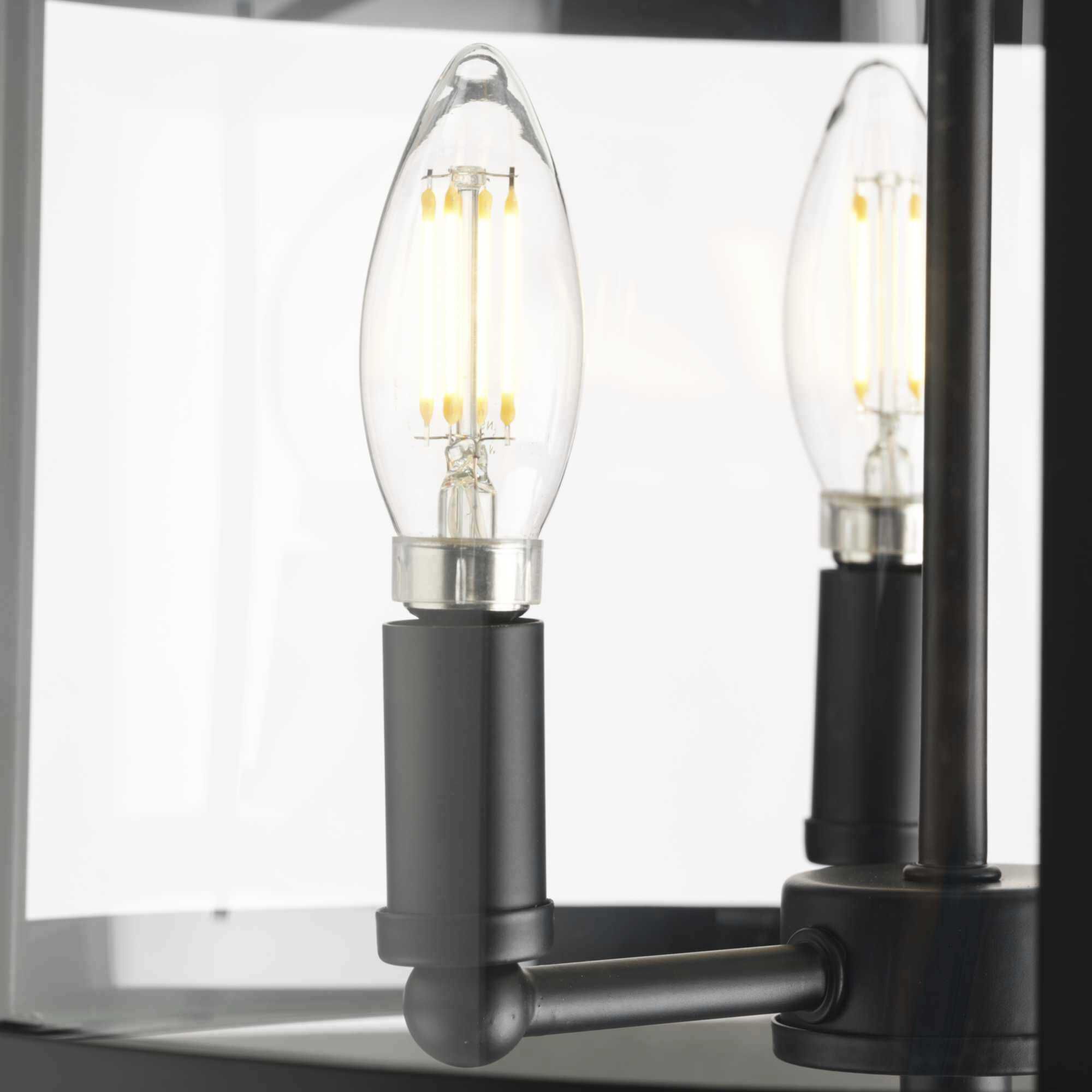 Gilliam 3 Light 13 inch Matte Black Semi-Flush Mount Ceiling Light