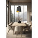 Salone 1 Light 14.25 inch Matte Black Pendant Ceiling Light in Matte Black Outer,  Gold Inner