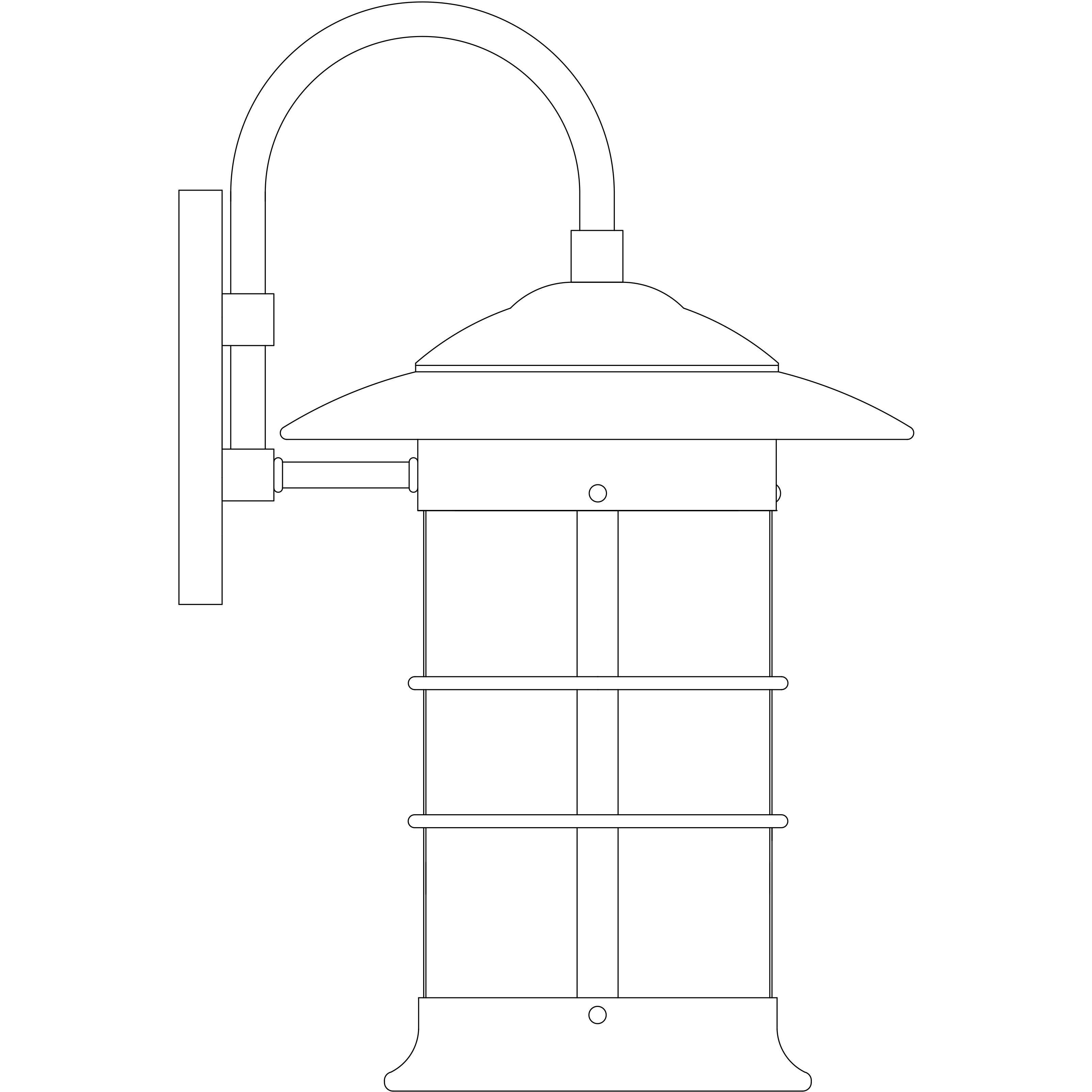 Newport Outdoor Wall Mount in Pewter, Almond Mica